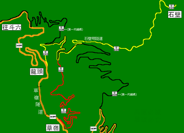 雲220周圍道路地圖.png - 嘉南雲峰、石壁山、好望角20191112（第一天）