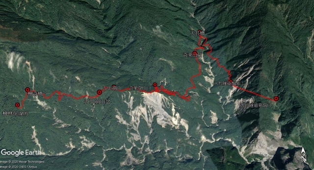 檜林保線所、奇萊登山口、天長隧道圖.jpg - 能高越嶺道全段縱走二日行（第二天）20200331